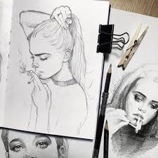 Ok This Drawing Is The Most Popular On My Profile But I Just Don T Understand Why Portraitdrawing S Drawings Moleskine Art Portrait Drawing