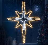 Sale outdoor star of bethlehem on Sale Large Star of Bethlehem Warm White  Plug In Motif Christmas Light Shine Decor