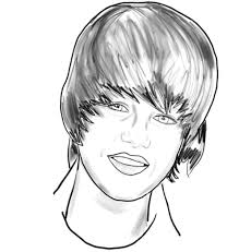 Justin drew bieber a canadian singer on a picture to print or download and color wherever you want! Coloring Town