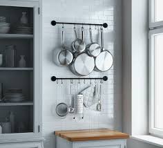 Cucina Rail Wall Mounted Pot Rack In 2020 Kitchen Rails Kitchen Storage Hacks Utensil Organization