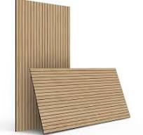 sunwings Natural Oak 2/5 in. x 1.96 ft. x 3.93 ft. Wood Slat ...