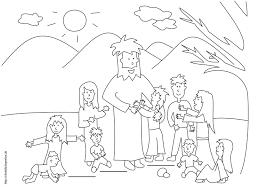 Jesus Segnet Die Kinder Basteln Bibelgeschichten Basteln Ausmalbilder Kostenlose Ausmalbilder