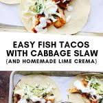 Maybe you would like to learn more about one of these? Spicy Fish Tacos With Cabbage Slaw Lime Crema Www Foodess Com