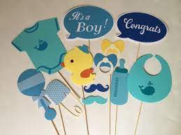 Boy Baby Shower Photo Booth Props Baby Boy Photobooth Props Set Of 12 Baby Shower Photo Booth Baby Boy Shower Favors Baby Boy Shower