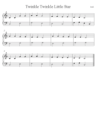 Twinkle Twinkle Little Star Sheet Music For Piano Sheet Music Piano Piano Sheet Music