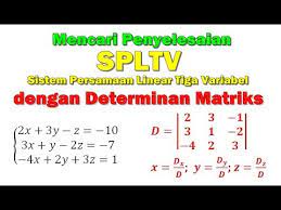 Check spelling or type a new query. Cara Mencari Penyelesaian Spltv Dengan Determinan Matriks Youtube