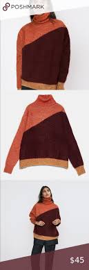 When does fall start again? Zara Nwt Color Block Sweater Turtleneck Size Med Color Block Sweater Clothes Design Turtle Neck