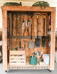 Take this idea for a spin: Diy Portable Garden Tool Storage Shed On Wheels