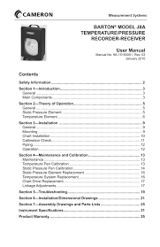 Barton Model J8a Temperature Pressure Manualzz Com