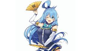 Aqua is a character from the anime kono subarashii sekai ni shukufuku o!. Hd Wallpaper Anime Anime Girls White Background Aqua Konosuba Blue Eyes Wallpaper Flare