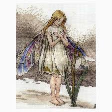 Fantasy cross stitch cross stitch angels cross stitch designs cross stitch patterns graph crochet beautiful fairies moon goddess faeries female characters. Flower Fairies The Snowdrop Fairy From Dmc Flower Fairies Cross Stitch Kits Kits Casa Cenina