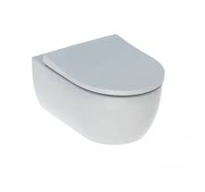 Abattant slim soft close duroplast recouvrant, charnières métal, cuvette à fond creux. Pack Wc Suspendu A Fond Creux Geberit Icon Sans Bride Avec Abattant Wc Quick Release Soft