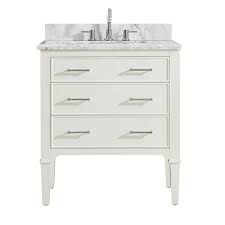 Arlington 31 In Vanity With Carrara Marble Top Bathroom Freestanding Single Sink Bathroom Vanity Single Bathroom Vanity