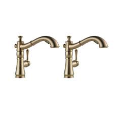 Delta cassidy kitchen faucet champagne bronze. Delta Cassidy Single Handle Kitchen Faucet Bronze 2 Pack