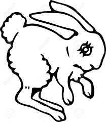 Lapin (ou poulet) aux olives et aux coeurs d'artichaut. Simple Dessin Au Trait Noir Et Blanc D Un Lapin De Dessin Anime Banque D Images Et Photos Libres De Droits Image 19232864