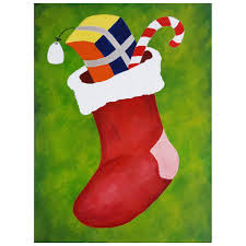 Christmas santa lollipops (12 pack) great for christmas goody bag fillers or christmas amazon's choice for candy for stocking stuffers. Stuffed Christmas Stocking Pre Drawn Canvas Board Kpk71 Wild Mountain Designs Art