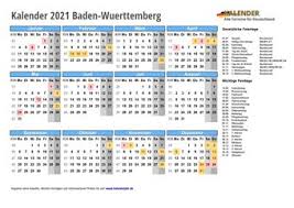 2021 (nur jahr) kein titel. Kalender 2021 Baden Wuerttemberg Alle Fest Und Feiertage