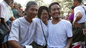 Contact the myanmar men on messenger. Myanmar Leader Pardons 9 500 Prisoners But Not 2 Reporters Abc News