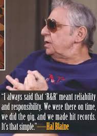 A portion of Hal's cash book from April 1965. He made $5,700+ for that  month. He would note the studio and brief remarks of who he was working  with like Phil Spector