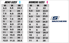 skechers shoes chart