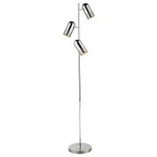 Vintage industrial designer chrome nautical spot light tripod floor lamp decor. Dar Lighting Kaz4946 Kazan 3 Light Floor Lamp Satin Chrome Polished Chrome Jr Lighting