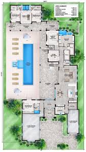 It's a newer addition to pool, and it lets you more cleanly encapsulate the lifespan of the pool. Shaped House Plans Pool Middle And Outdoor Kitchen Courtyard Home Inside With In