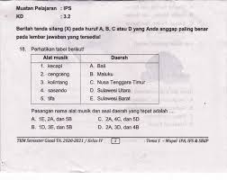 Di indonesia, alat musik kolintang dikenal sebagai alat musik jenis perkusi bernada dari kayu yang berasal dari daerah minahasa provinsi sulawesi utara. Pas Ips 1 Semester 1 2020 2021 Worksheet