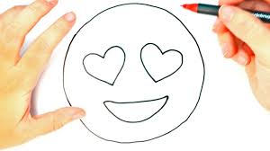 How to draw human heart. How To Draw A Heart Eyes Emoji For Kids Heart Eyes Emoji Easy Draw Tutorial