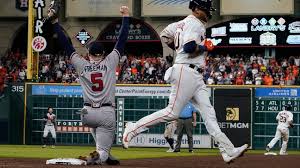 Atlanta Braves taking World Series trophy