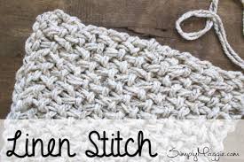 Rib & welt baby blanket. How To Arm Knit The Linen Stitch With Simply Maggie Simplymaggie Com