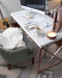 Special thanks to my mom and step dad for helping me! Trending In Home Design Decor Rose Gold Accents Rose Gold Room Decor Marble Desk Rose Gold Furniture