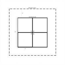 The size of the large outside square can range from 10' x 10' for children to a larger regulation size of 16' by 16'. How Big Is A Standard Four Square Court Squarefour Org