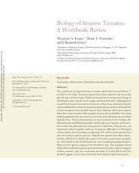 Termites infestation in your home may take long before detection, unless you undertake an inspection all round your home. Pdf Biology Of Invasive Termites A Worldwide Review