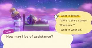 Think of it as a friend code for dreaming. Luna Tapir Villager Location Spawn Conditions Animal Crossing Acnh Gamewith