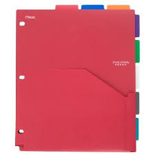 Five Star 8 Tab Binder Dividers With Pocket Multicolor Binder Dividers School Supplies Life Hacks For School