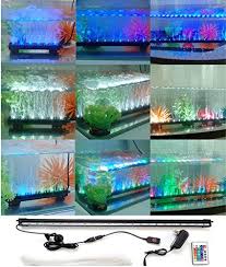 Cheap Amzdeal Color Changing Led Aquarium Light Fish Tank Light Submersible Light With Air Bubble Line Rgb Ir Remote 24 Inch Fish Tank Lights Led Aquarium Lighting Submersible Lights