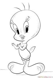 How To Draw The Tweety Bird Step By Step Drawing Tutorials For Kids And How To Draw The Tw In 2020 Bird Drawings Tweety Bird Drawing Drawing Tutorials For Kids