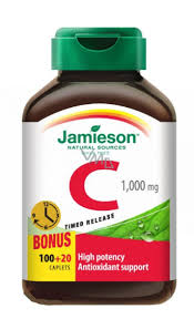 How often should i take jamieson vitamin c? Jamieson Vitamin C Gradual Release Over 6 8 Hours 1000 Mg Dietary Supplement 120 Tablets Vmd Parfumerie Drogerie