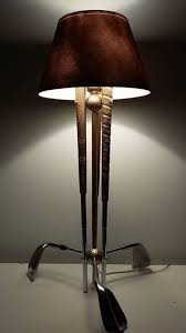 Table Golf Lamp Golf Decor Golf Clubs Golf Club Crafts