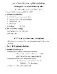 How does molarity relate to concentration? Acid Base Titration Ph Calculations