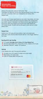 Melihat data tersebut, bank pasti tak mau mengabulkan permohonan kartu kredit orang yang. Membuat Virtual Credit Card Dengan Cimb Octopay Isi Dompet