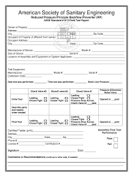 The form can be printed and completed by hand, or 2. Asse Backflow Test Report Forms Fill Online Printable Fillable Blank Pdffiller