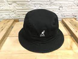Vintage Kangol Bucket Hat Embroidered Logo Black Size M Excellent Condition Logo Black Bucket Hat Kangol
