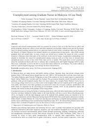 1,000,000 market and customer data sets. Pdf Unemployment Among Graduate Nurses In Malaysia A Case Study