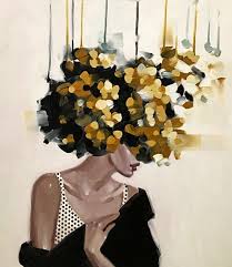 Il Mondo Di Mary Antony Anna Kincaide Donne Stilizzate Con Cappelli Di Fiori Silhouette Arte Arte Ritratti Arte Surreale
