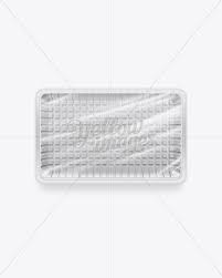 White Plastic Food Packaging Tray In Tray Platter Mockups On Yellow Images Object Mockups