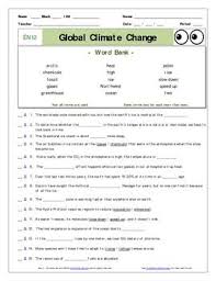 An Eyes Of Nye Global Climate Change En12 Worksheet Ans Sheet Quizzes In 2020 Climate Change Lesson Climate Change Activities Climate Change