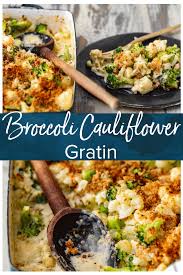 Cauliflower Gratin Is An Easy Side Dish You Re Sure To Love This Cheesy Broccoli Cauliflower Broccoli Cauliflower Recipes Cauliflower Gratin Broccoli Recipes