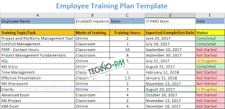 Employee Training Plan Excel Template Download | Project Management  Templates
