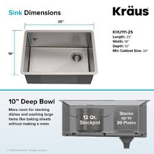 Maybe you would like to learn more about one of these? Standart Pro 25 16 Gauge Undermount Single Bowl Stainless Steel Kitchen Sink By Kraus Kitchensource Com